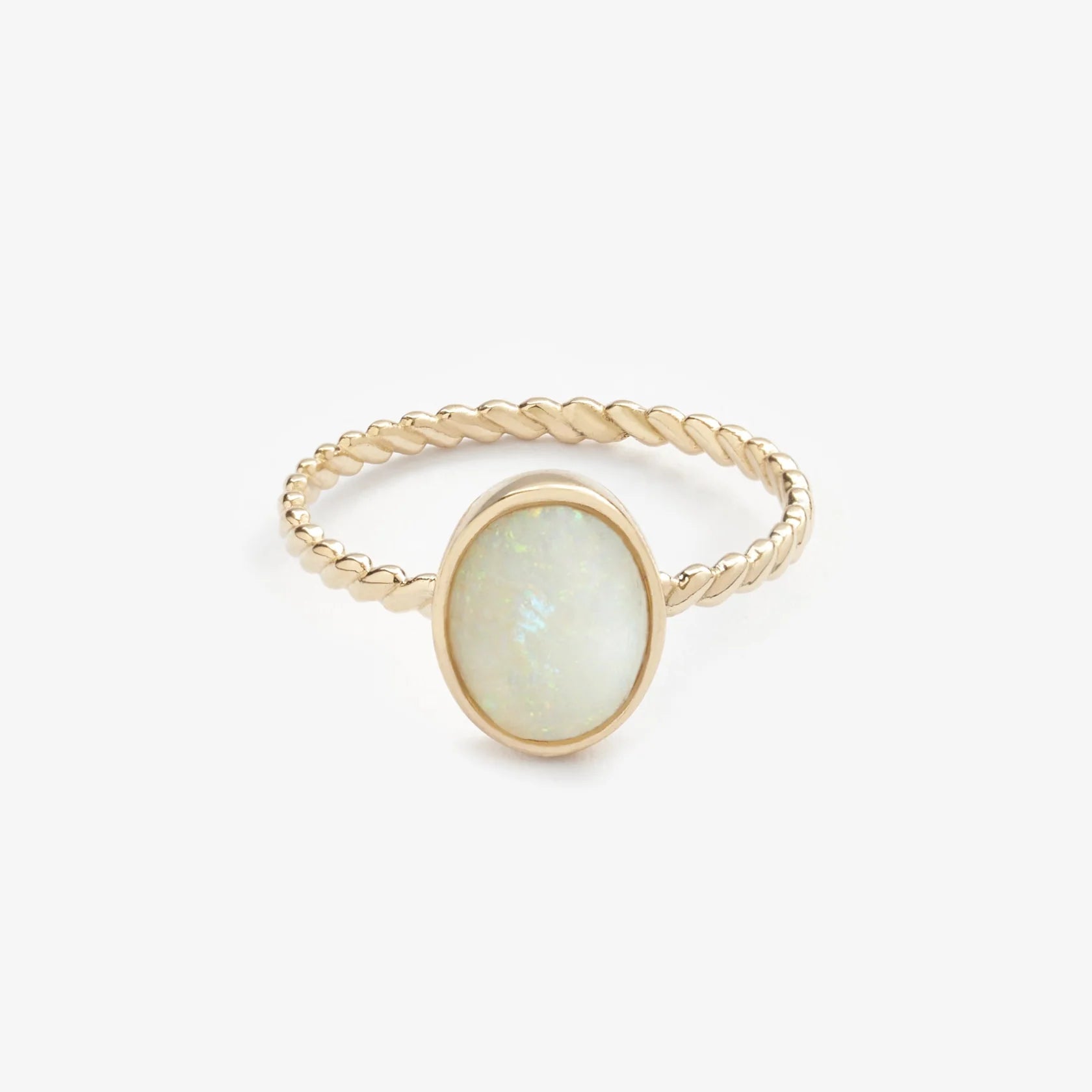 Gold Ring with Oval Opal