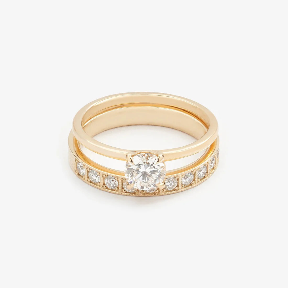 Gold Rings set with Diamonds
