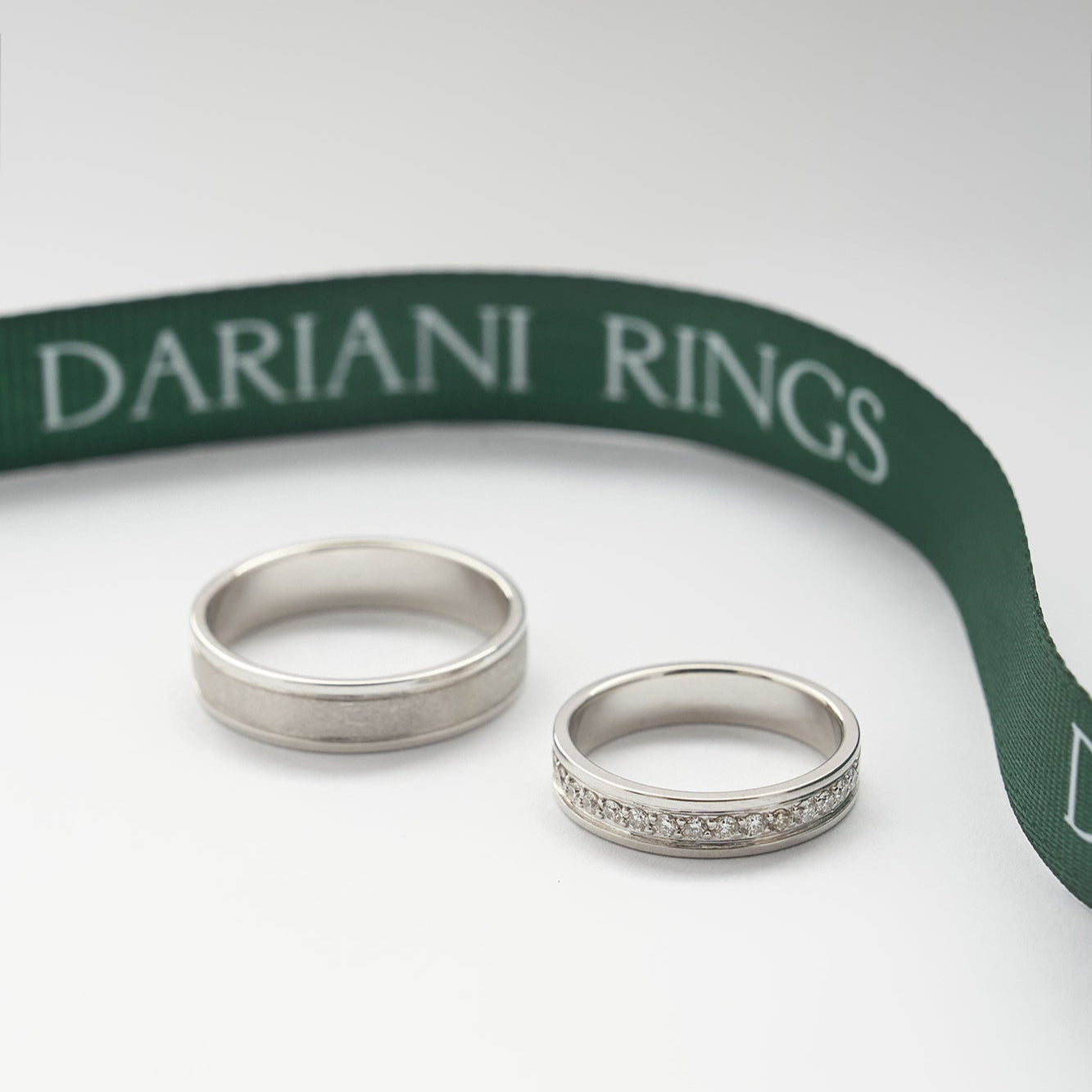 Gold Wedding band with Diamonds