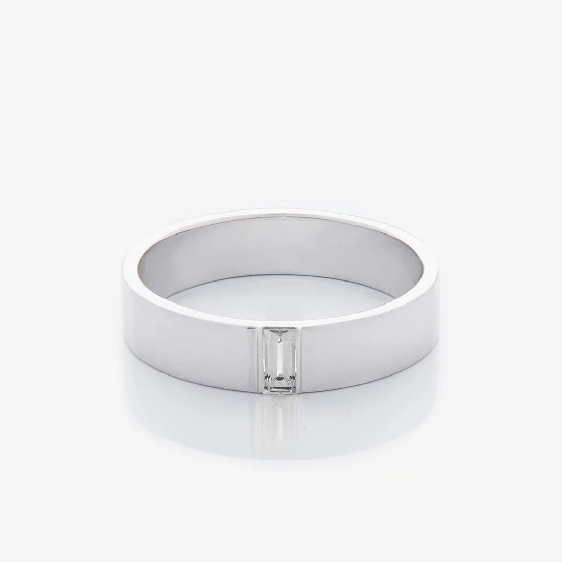 Gold Ring with Baguette Diamond