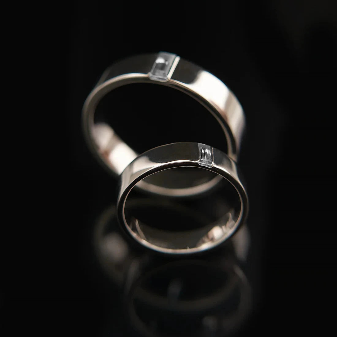 Gold Ring with Baguette Diamond