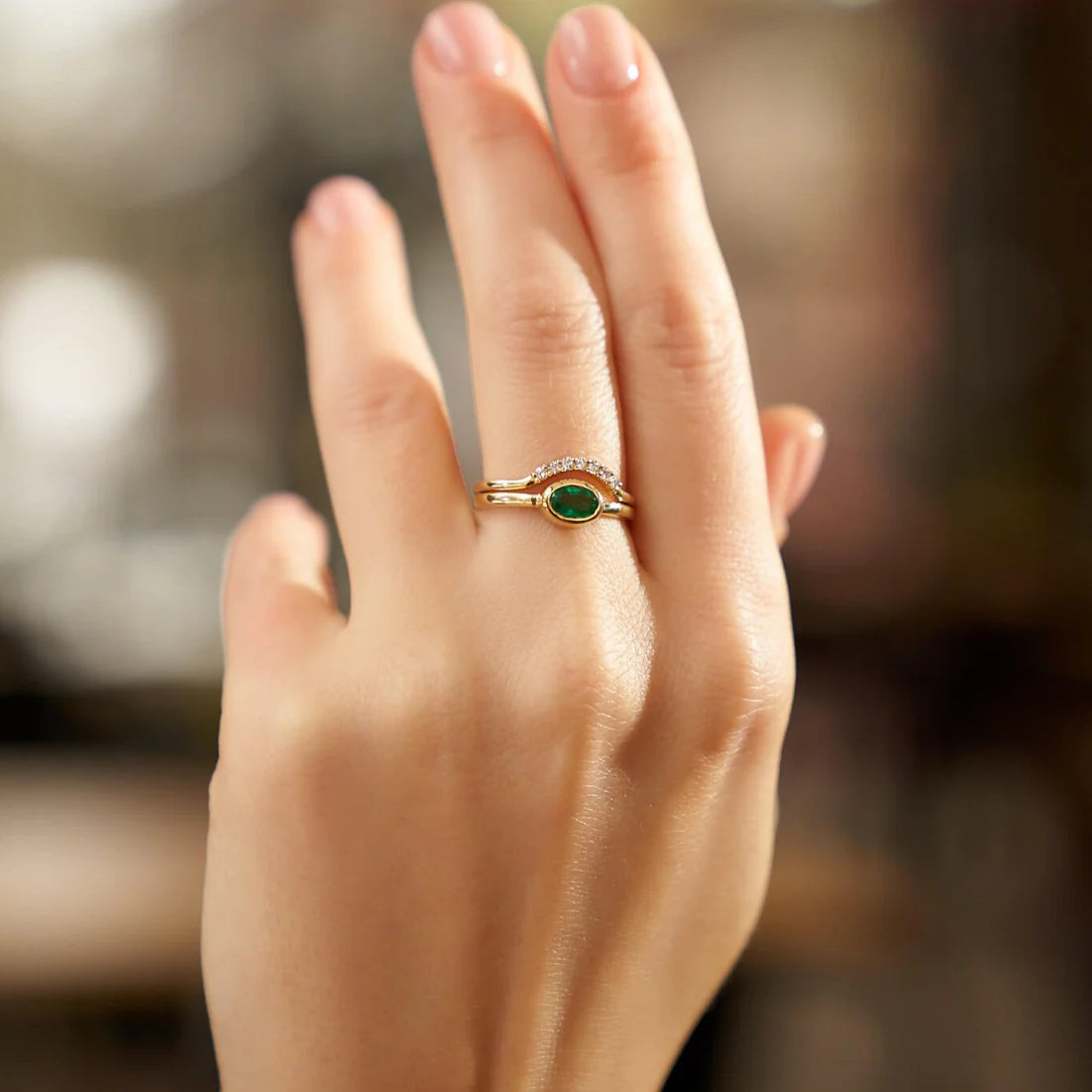 Gold Ring with Emerald
