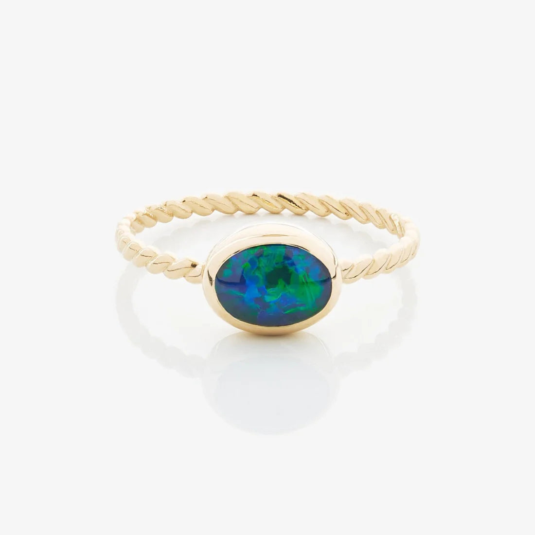 Gold Ring with Oval Opal