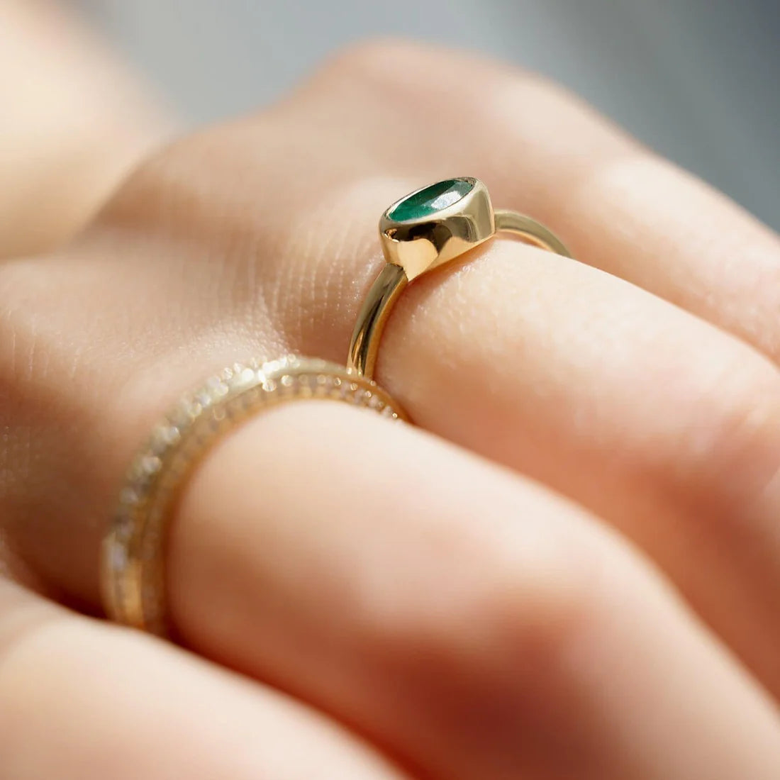 Gold Ring with Emerald