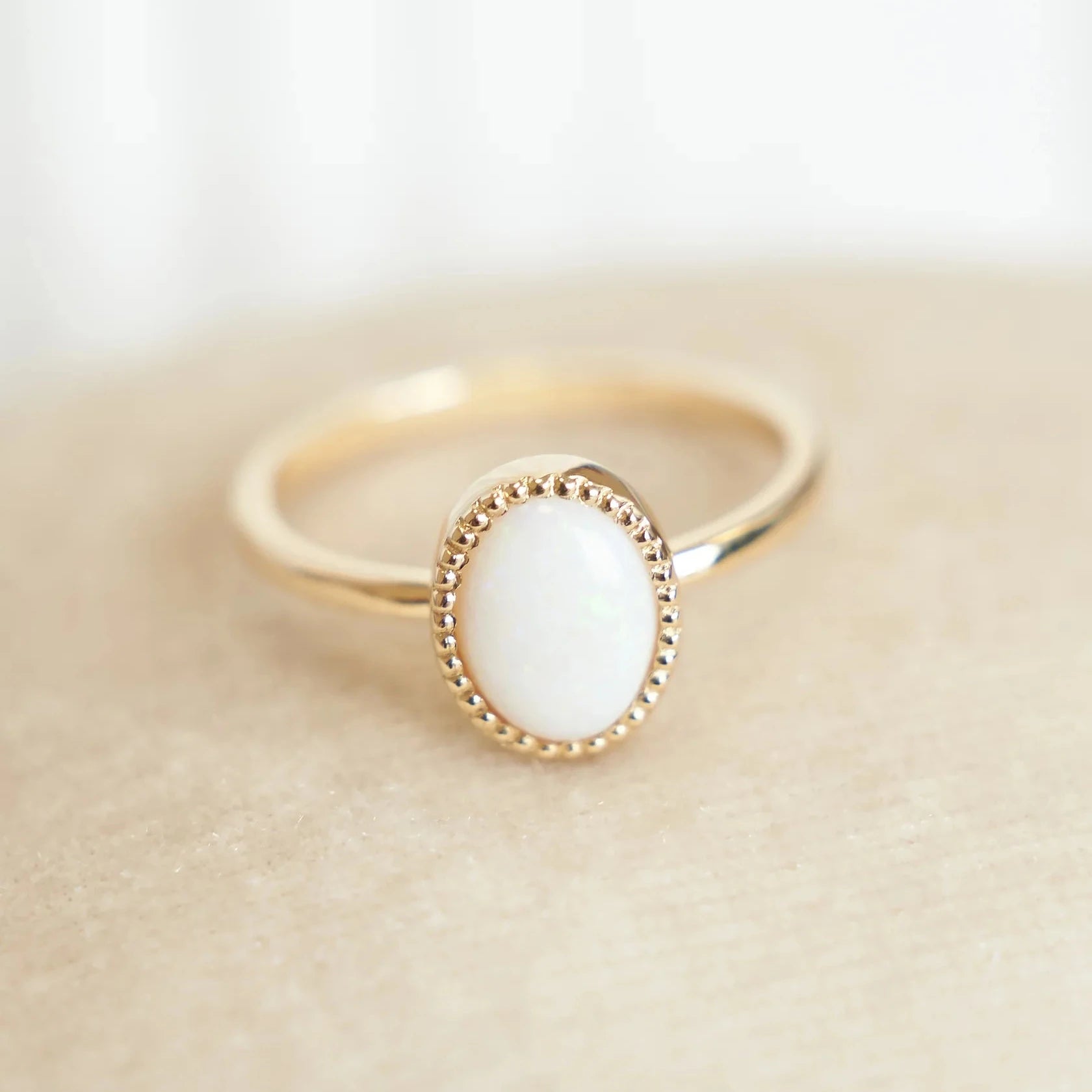 Gold Ring with Oval Opal