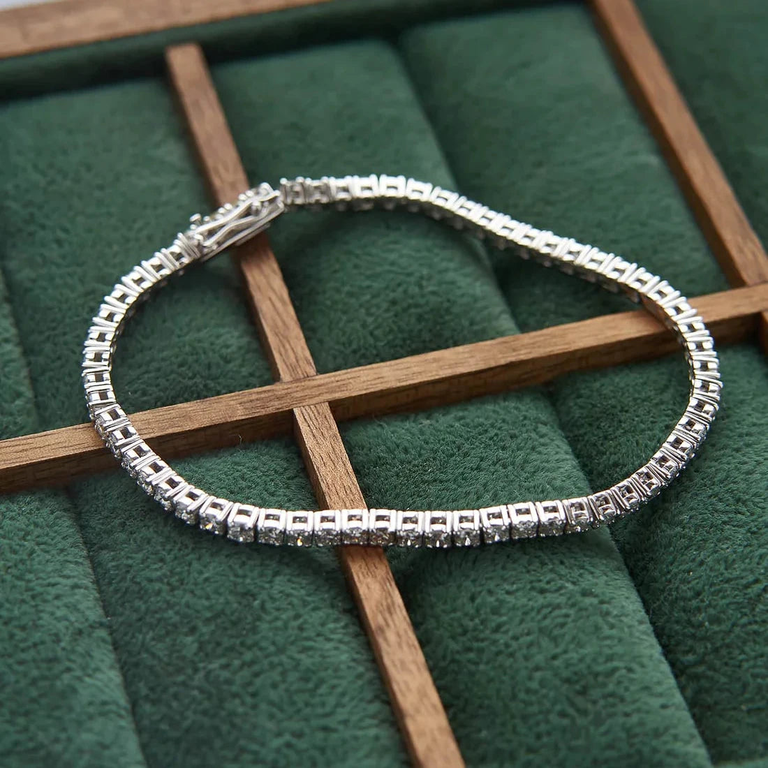Gold Tennis Bracelet with Diamonds