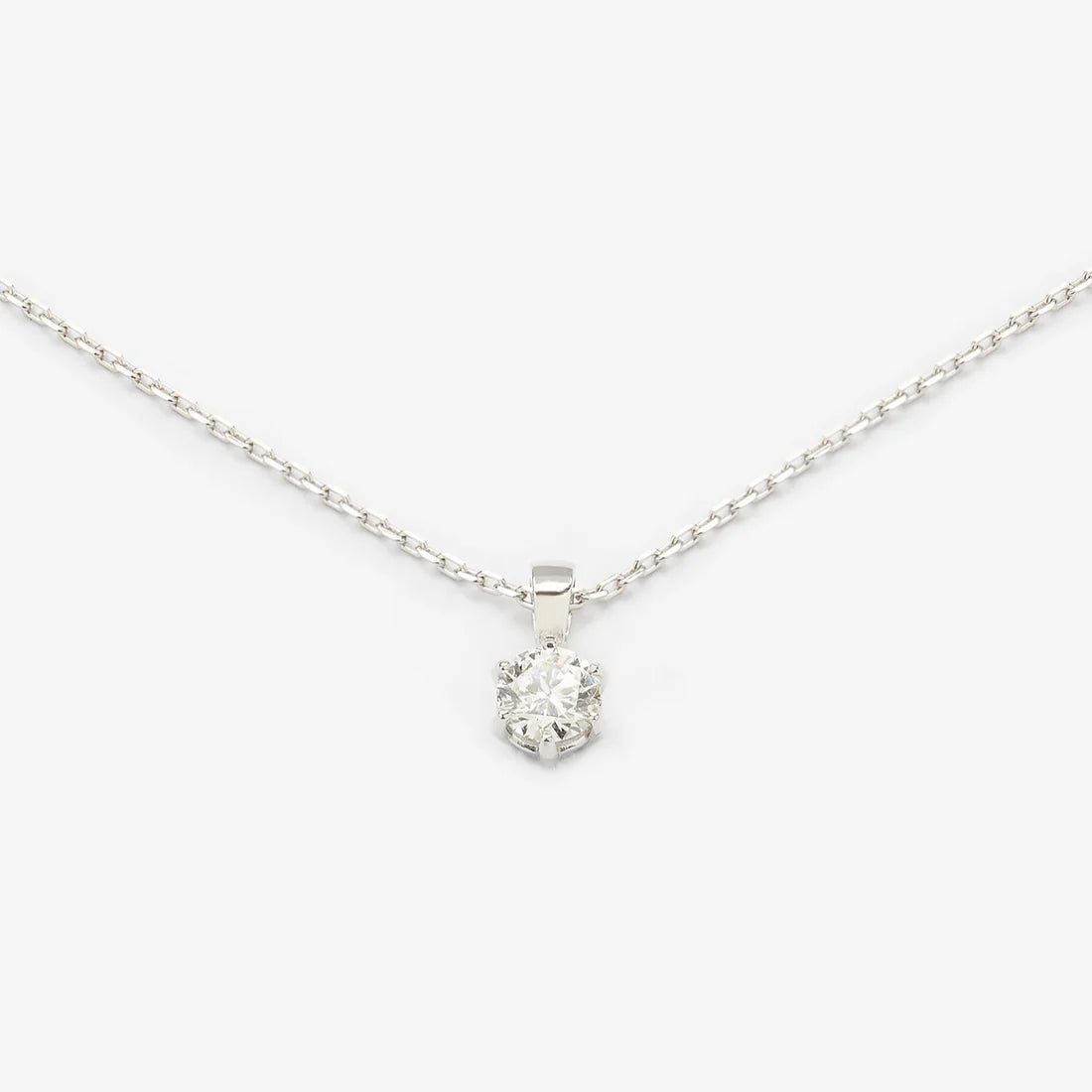 Gold Necklace with Round Diamond 0,3 ct