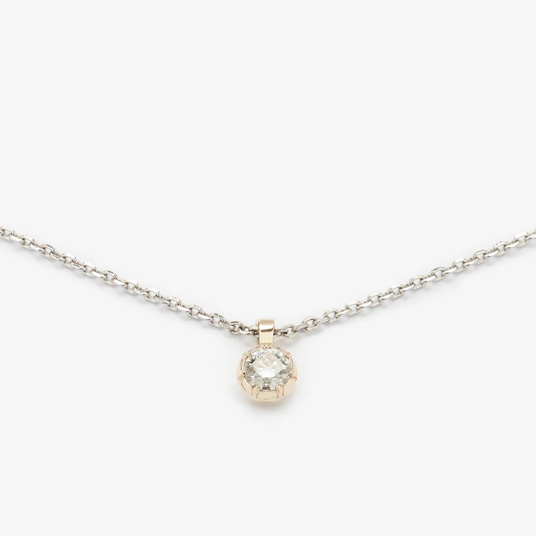 Gold Necklace with Round Diamond 0,5 ct