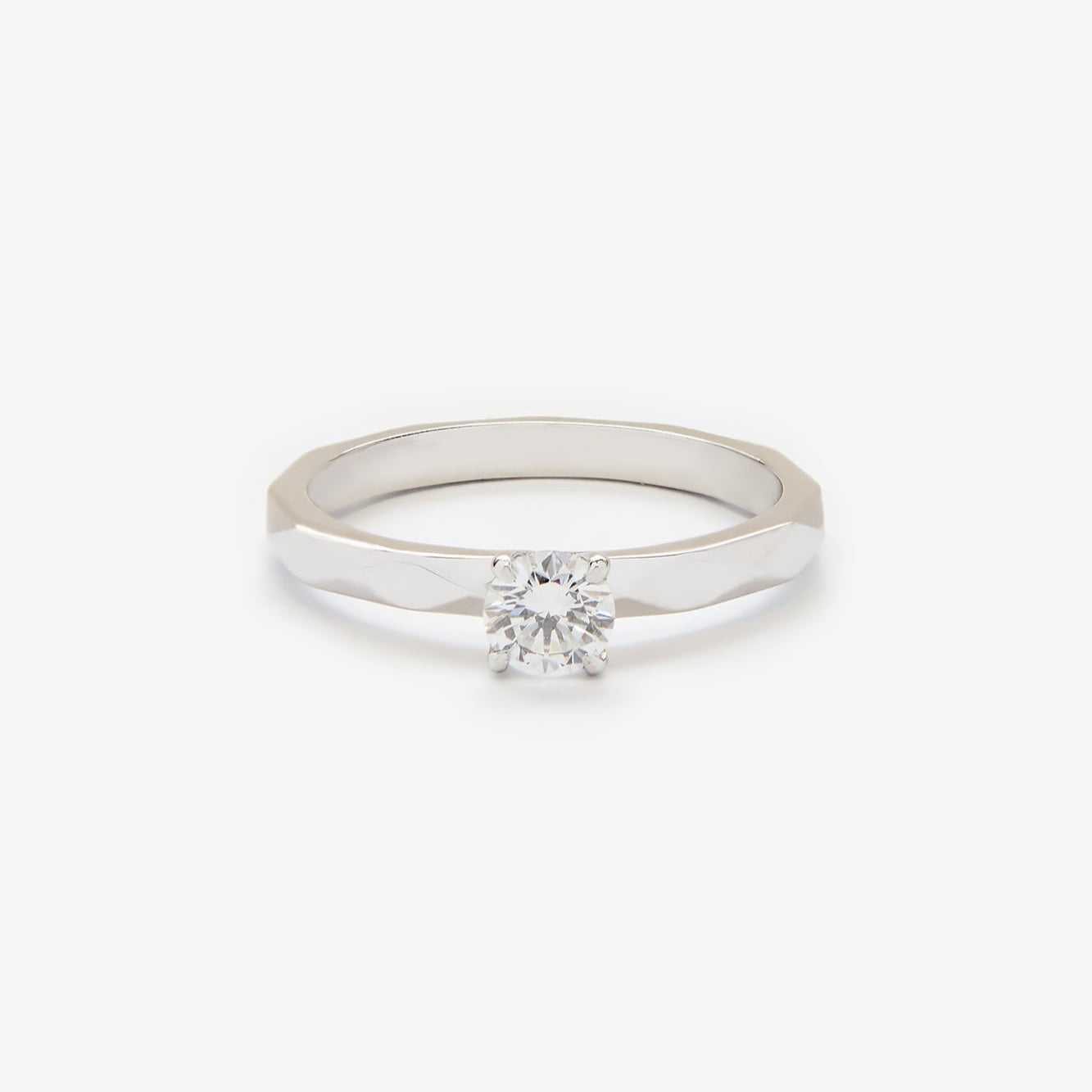 Gold Ring with Round Diamond 0,3 ct