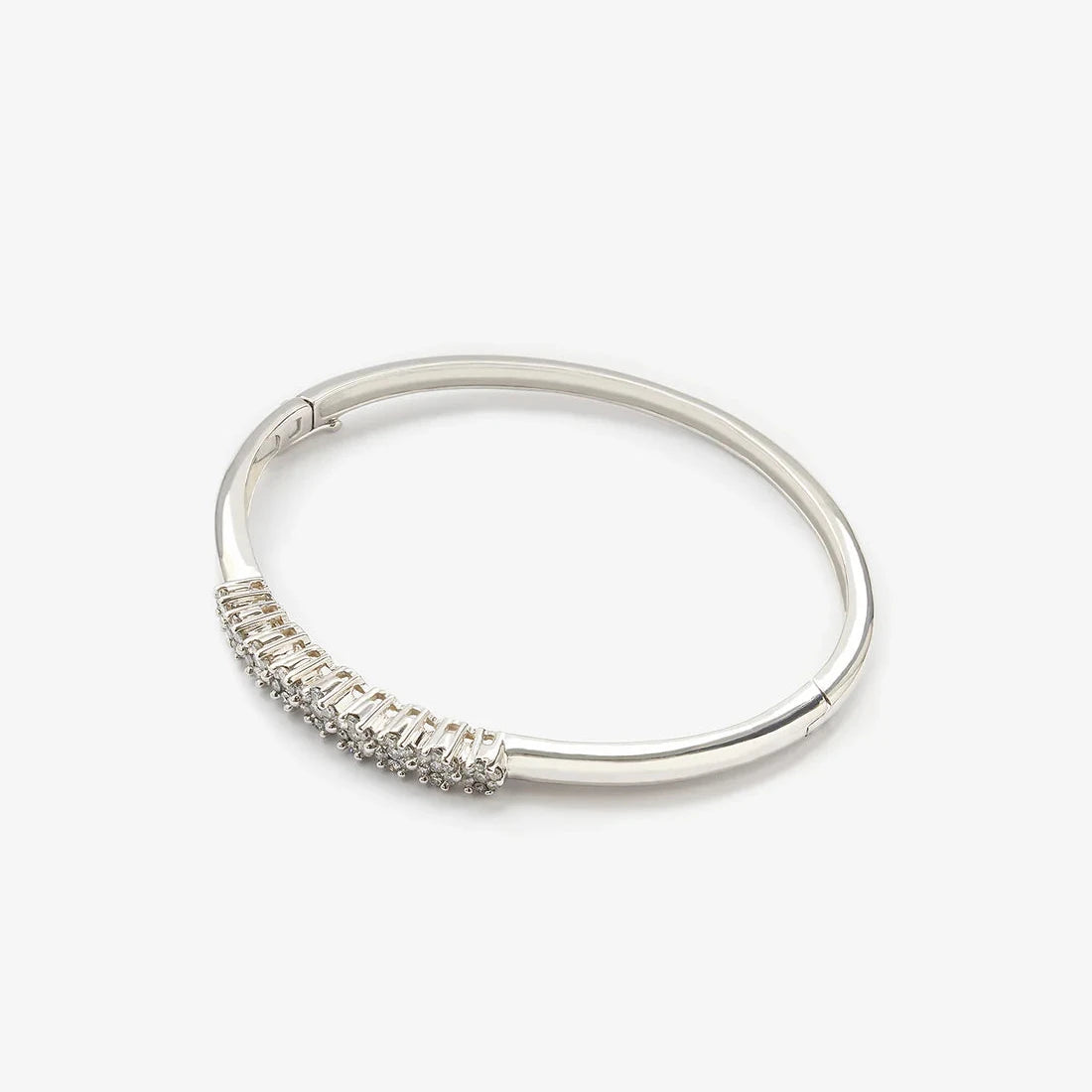 Gold Hard Bracelet with Diamonds