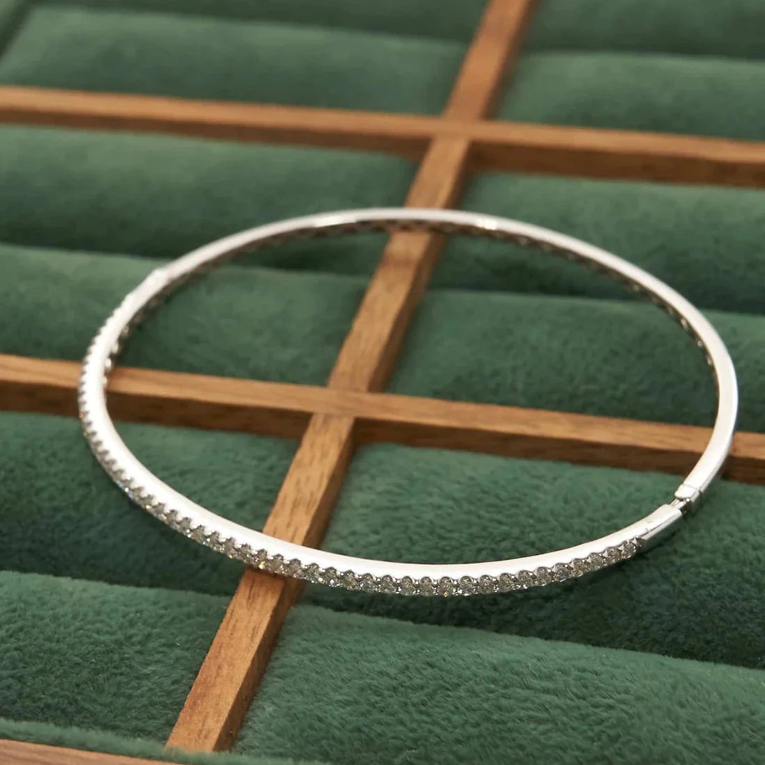 Gold Hard Tennis Bracelet with Diamonds