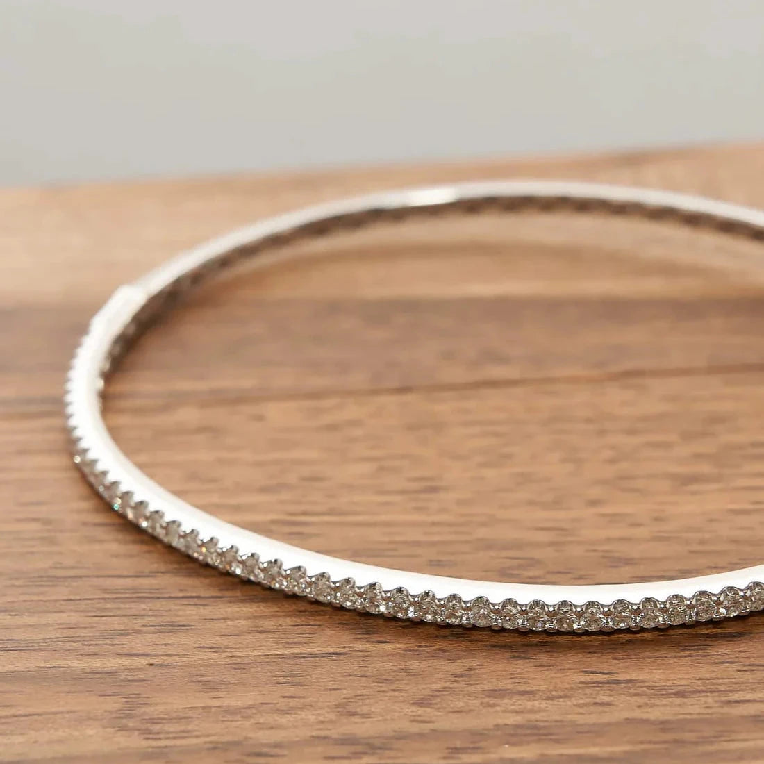 Gold Hard Tennis Bracelet with Diamonds