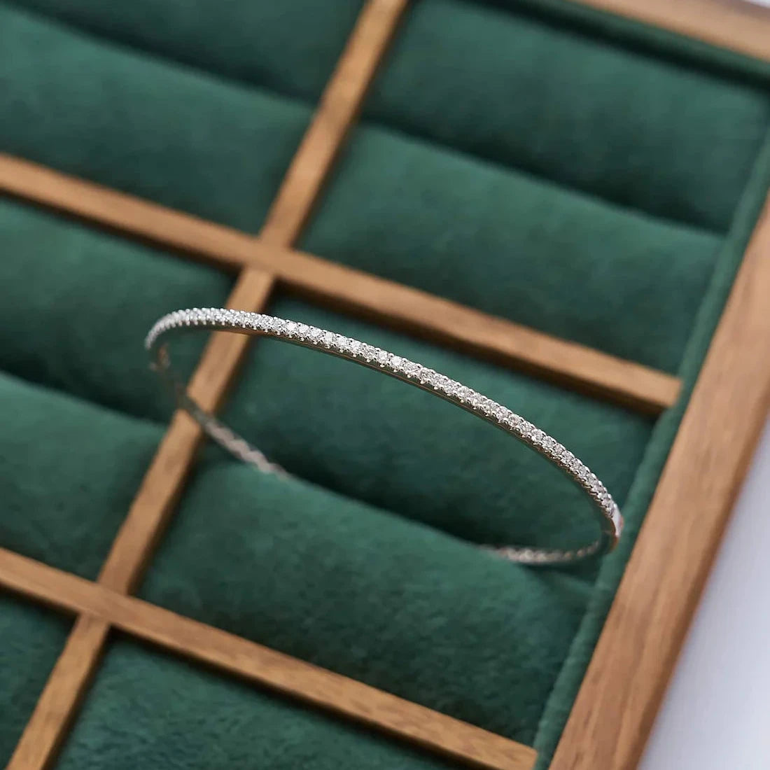 Gold Hard Tennis Bracelet with Diamonds