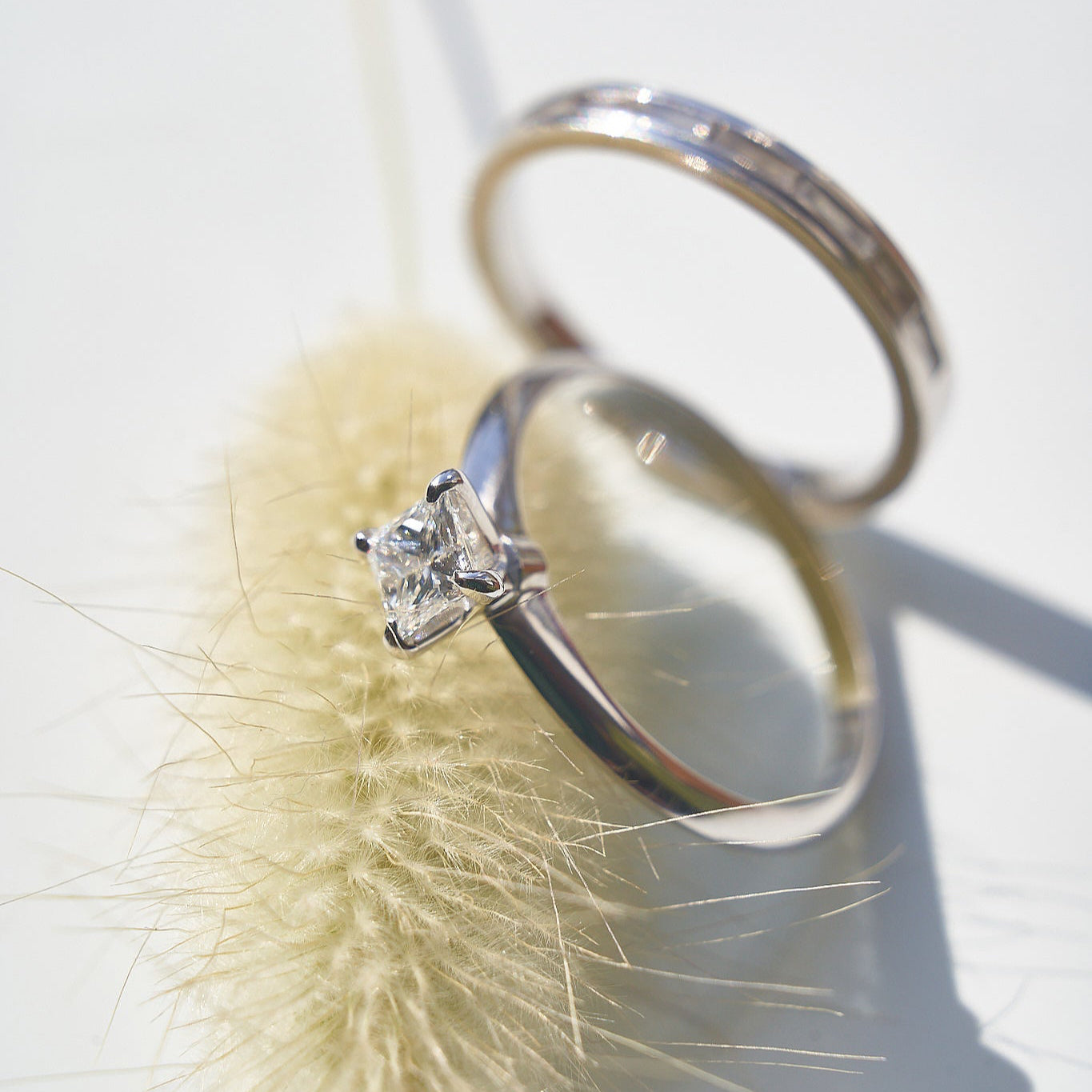 Gold Ring with Princess Diamond 0,3 ct