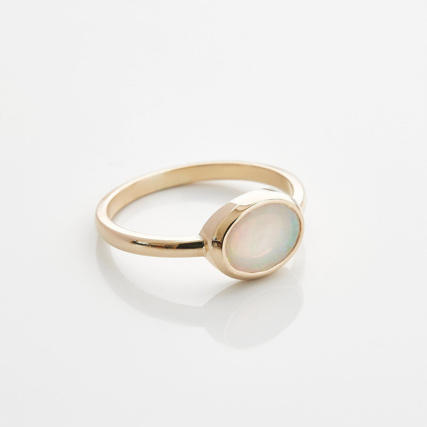 Gold Ring with Oval Opal