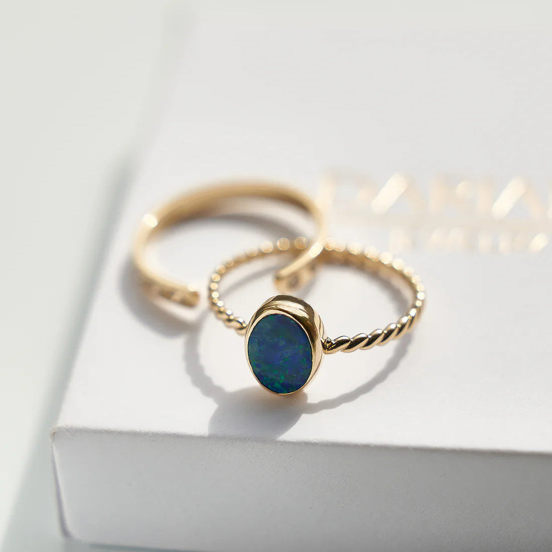 Gold Ring with Oval Opal