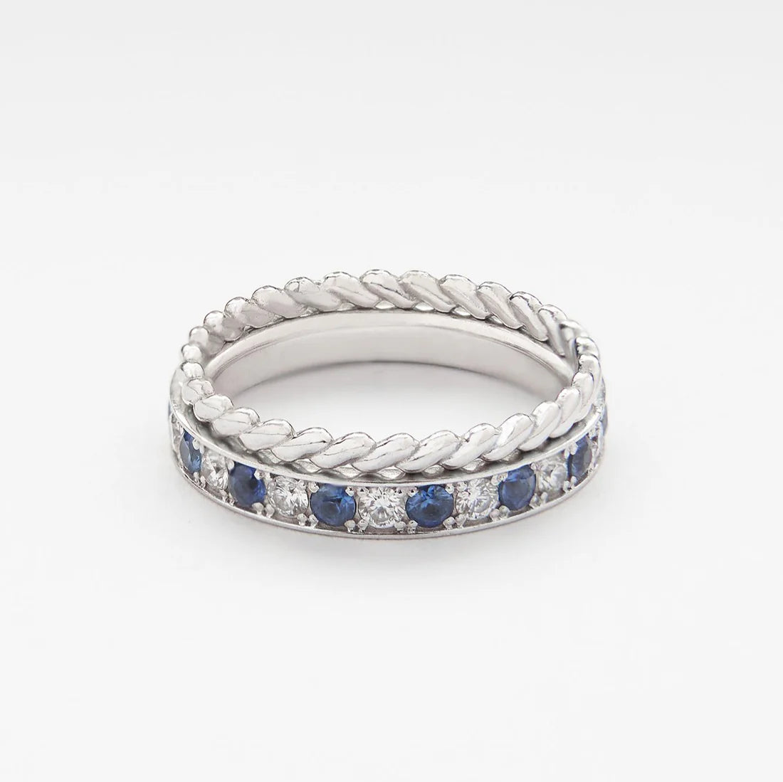 Gold Ring with Sapphires and Diamonds