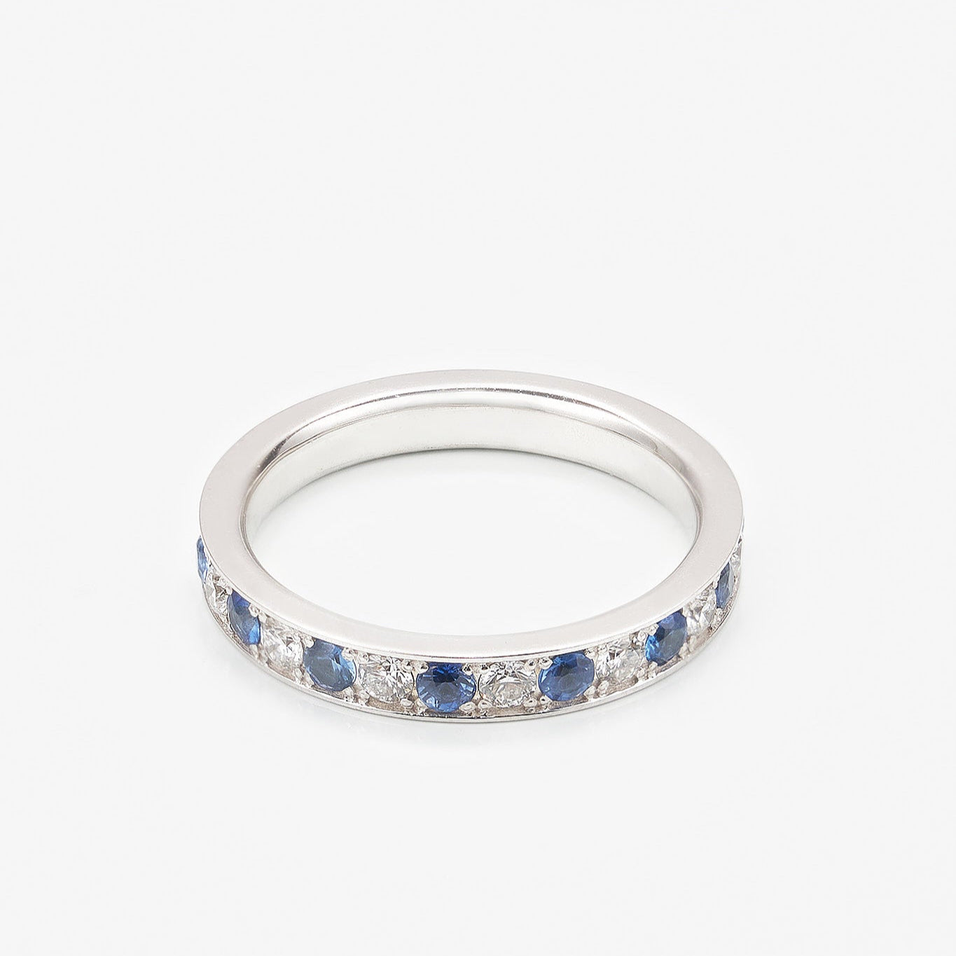Gold Ring with Sapphires and Diamonds