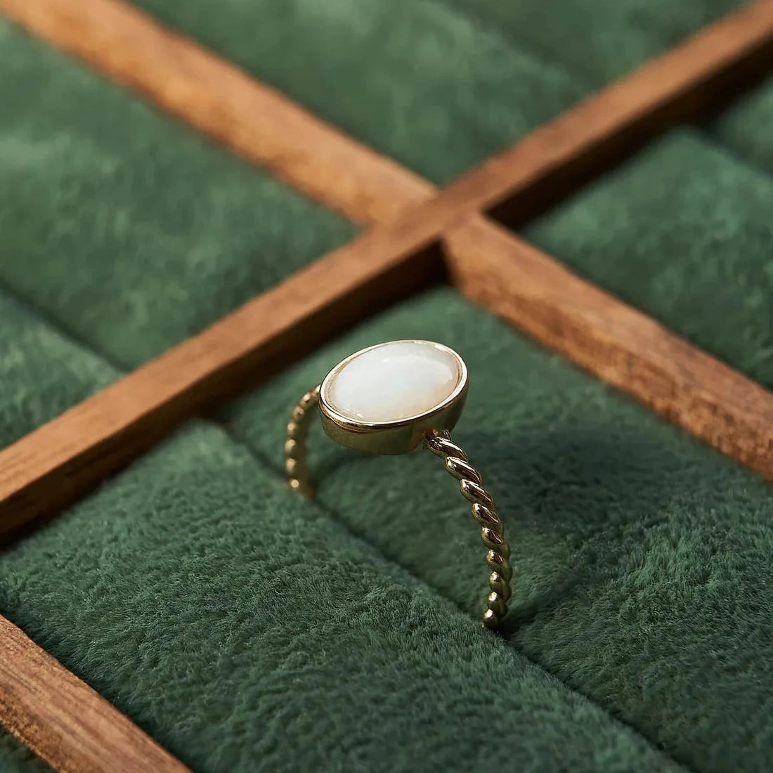 Gold Ring with Oval Opal