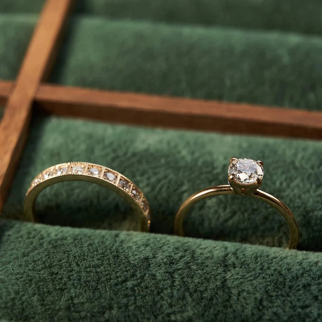 Gold Rings set with Diamonds