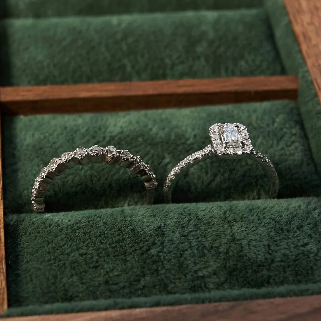 Gold Rings set with Diamonds