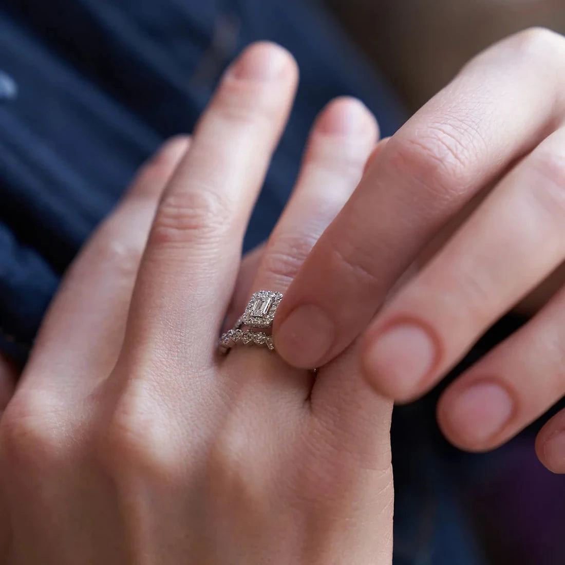 Gold Rings set with Diamonds