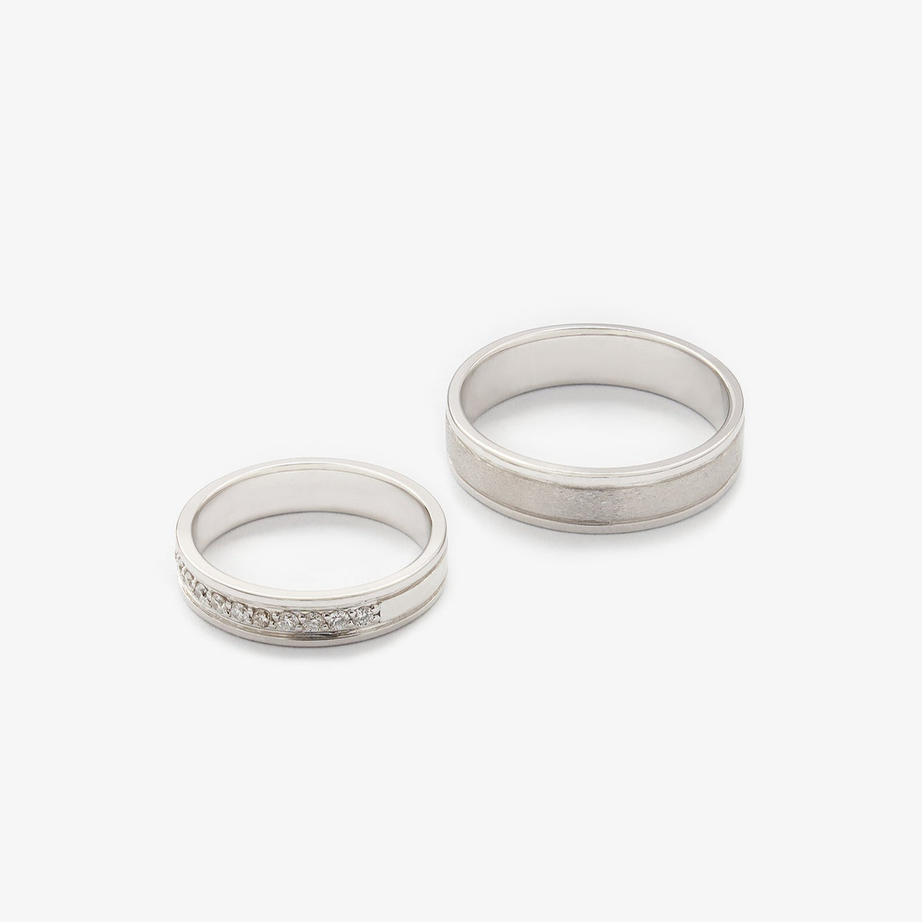 Gold Wedding band with Diamonds