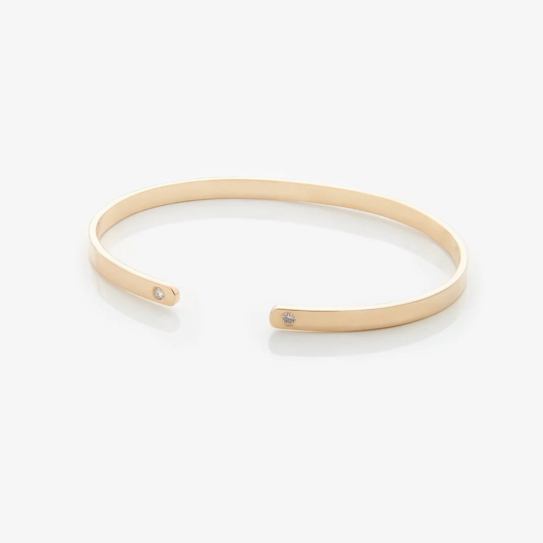 Gold Open Bracelet with Diamonds