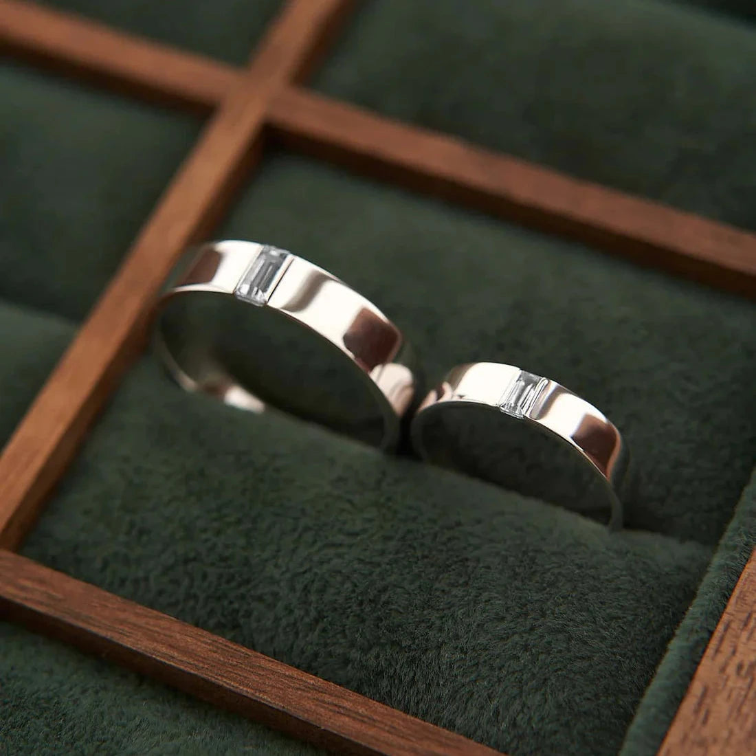 Gold Ring with Baguette Diamond