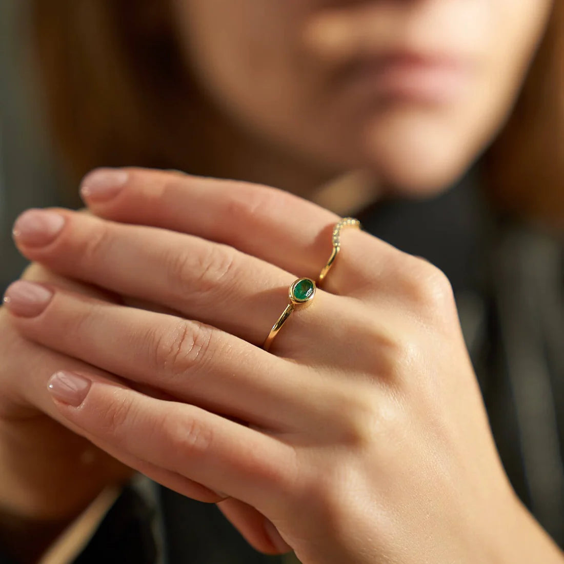 Gold Ring with Emerald