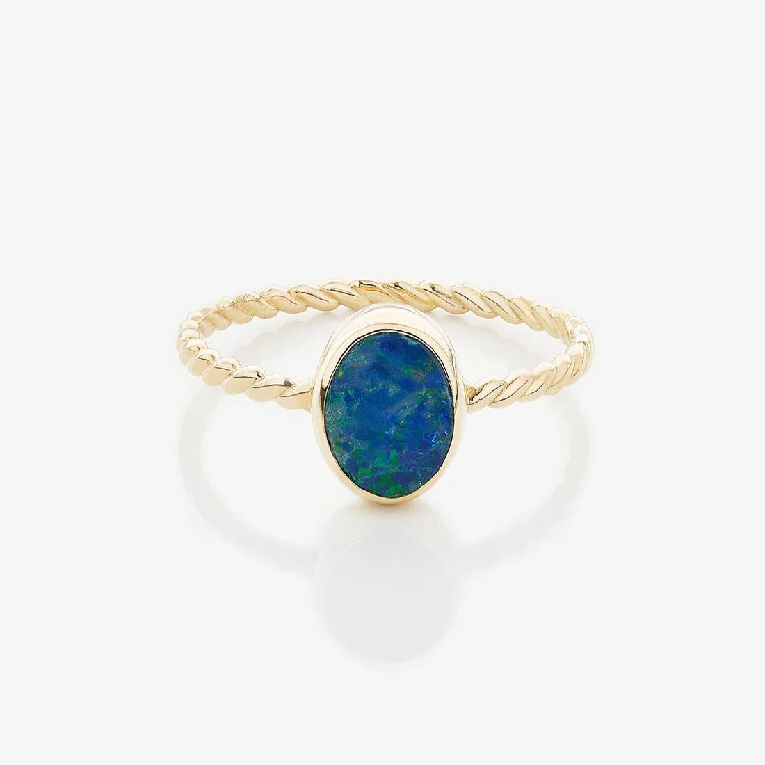Gold Ring with Oval Opal