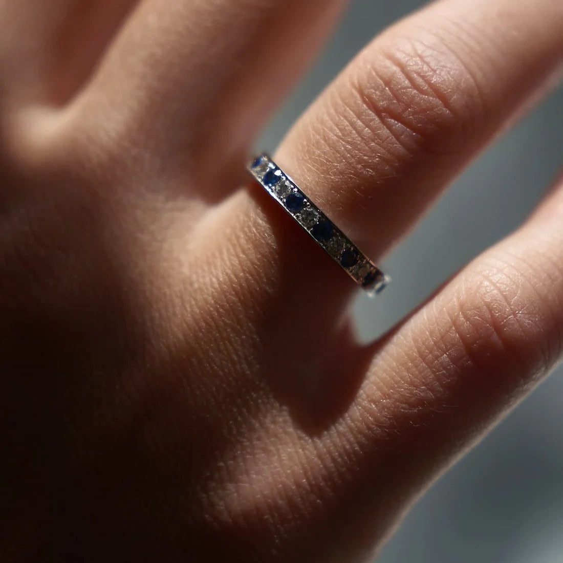 Gold Ring with Sapphires and Diamonds