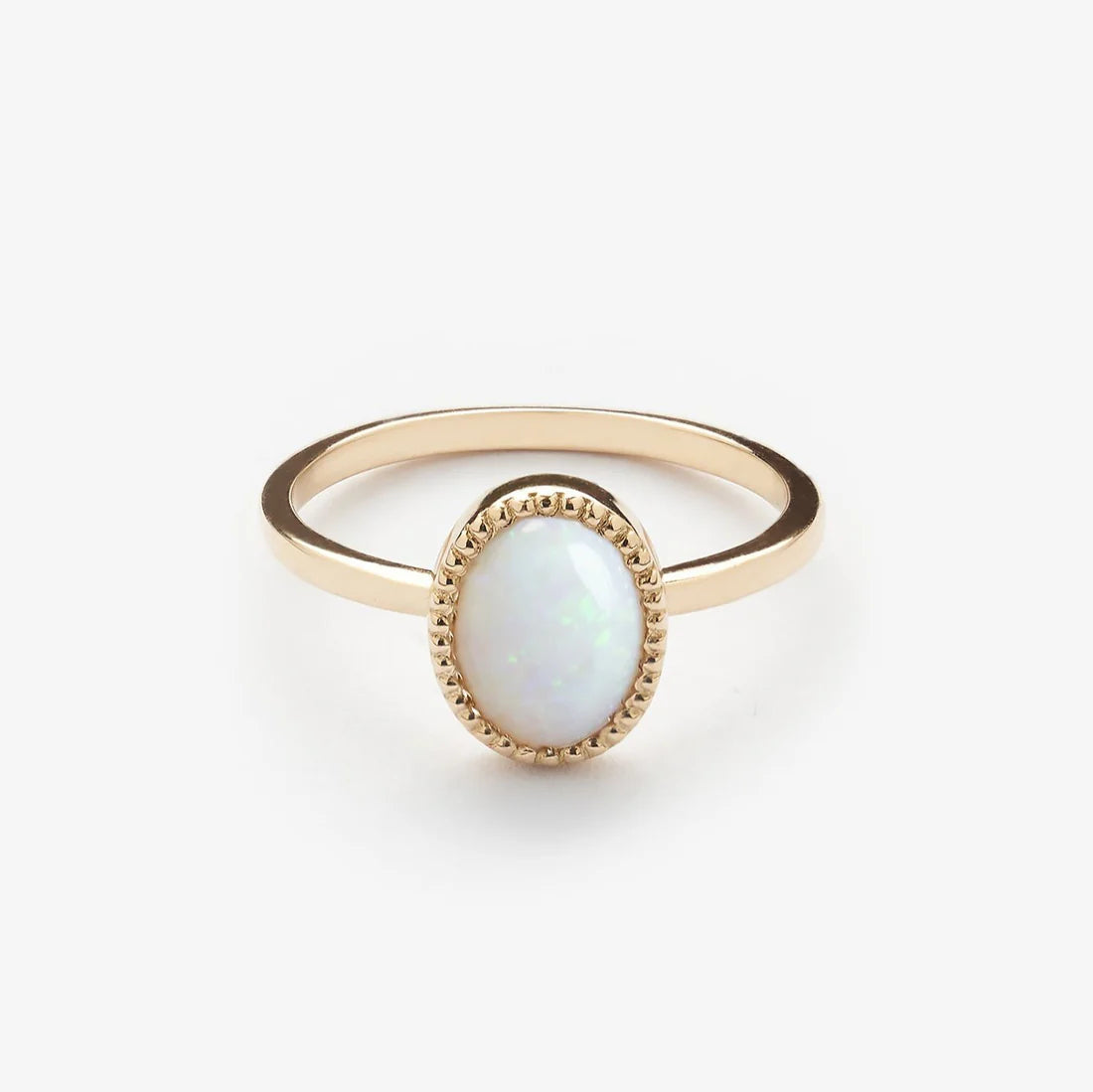 Gold Ring with Oval Opal