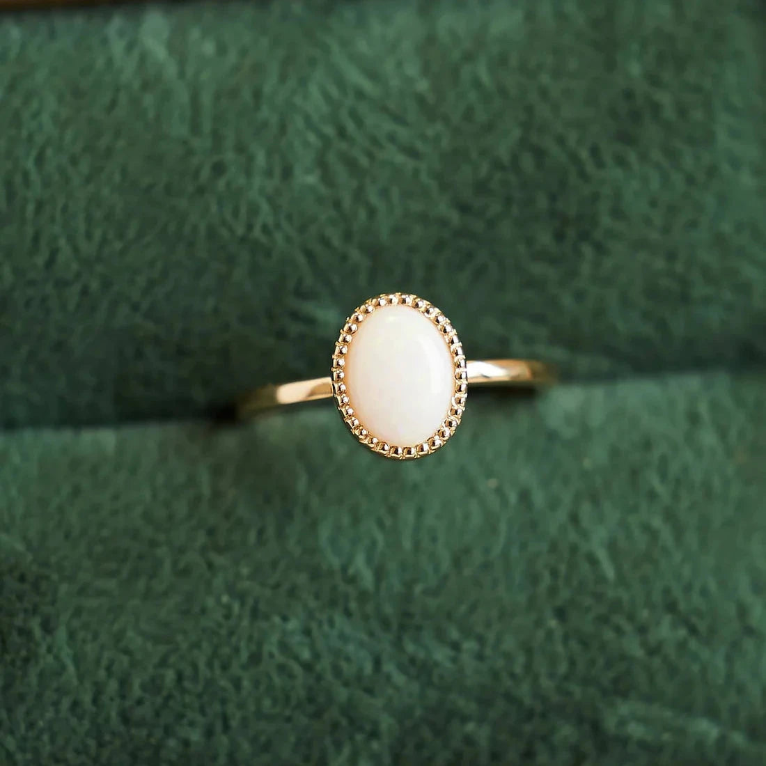 Gold Ring with Oval Opal