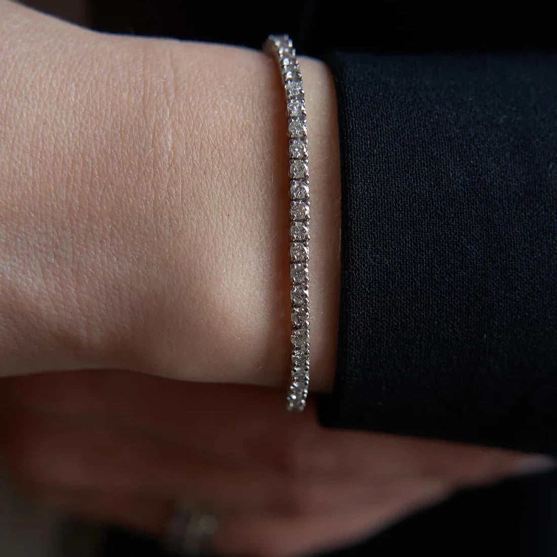 Gold Tennis Bracelet with Diamonds