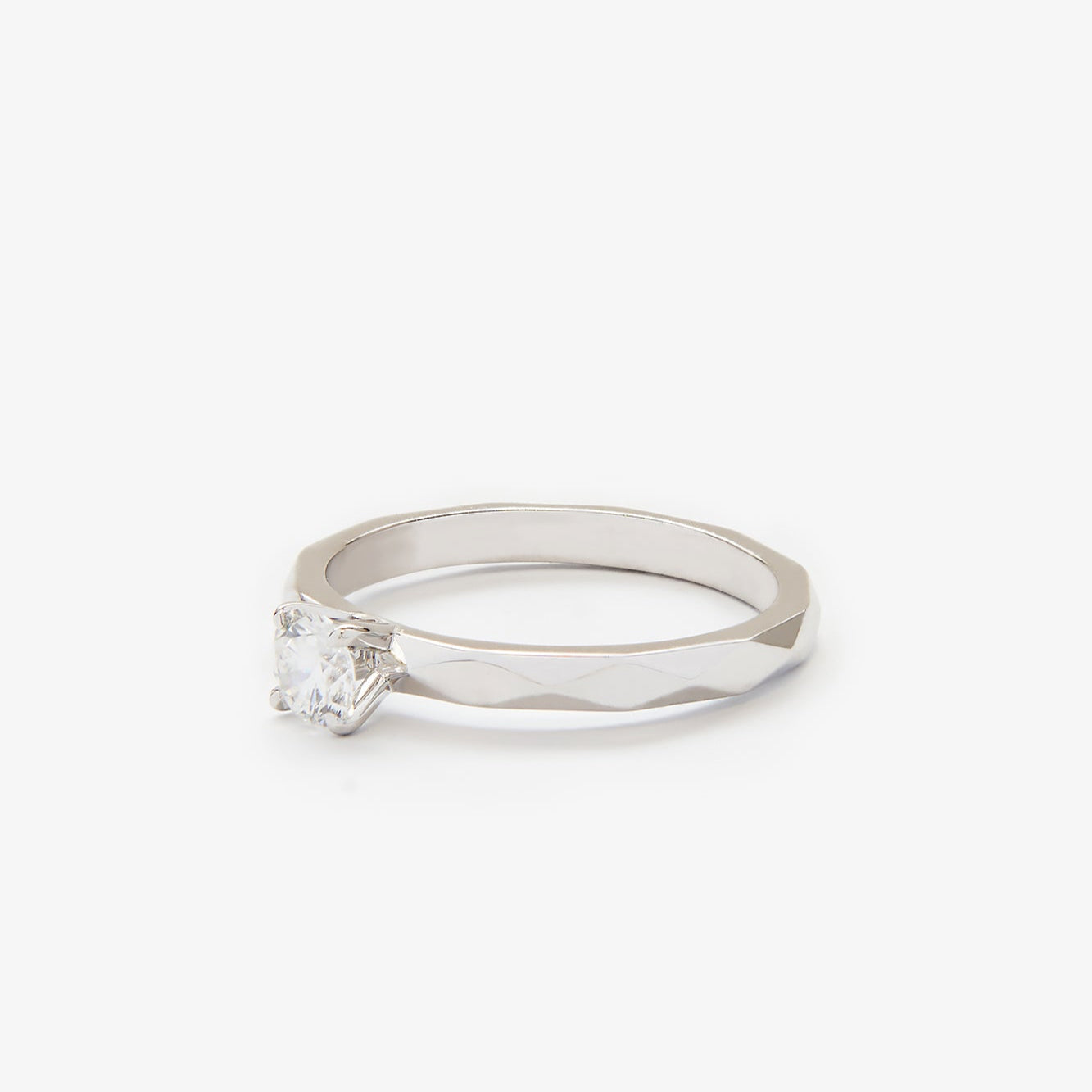 Gold Ring with Round Diamond 0,3 ct