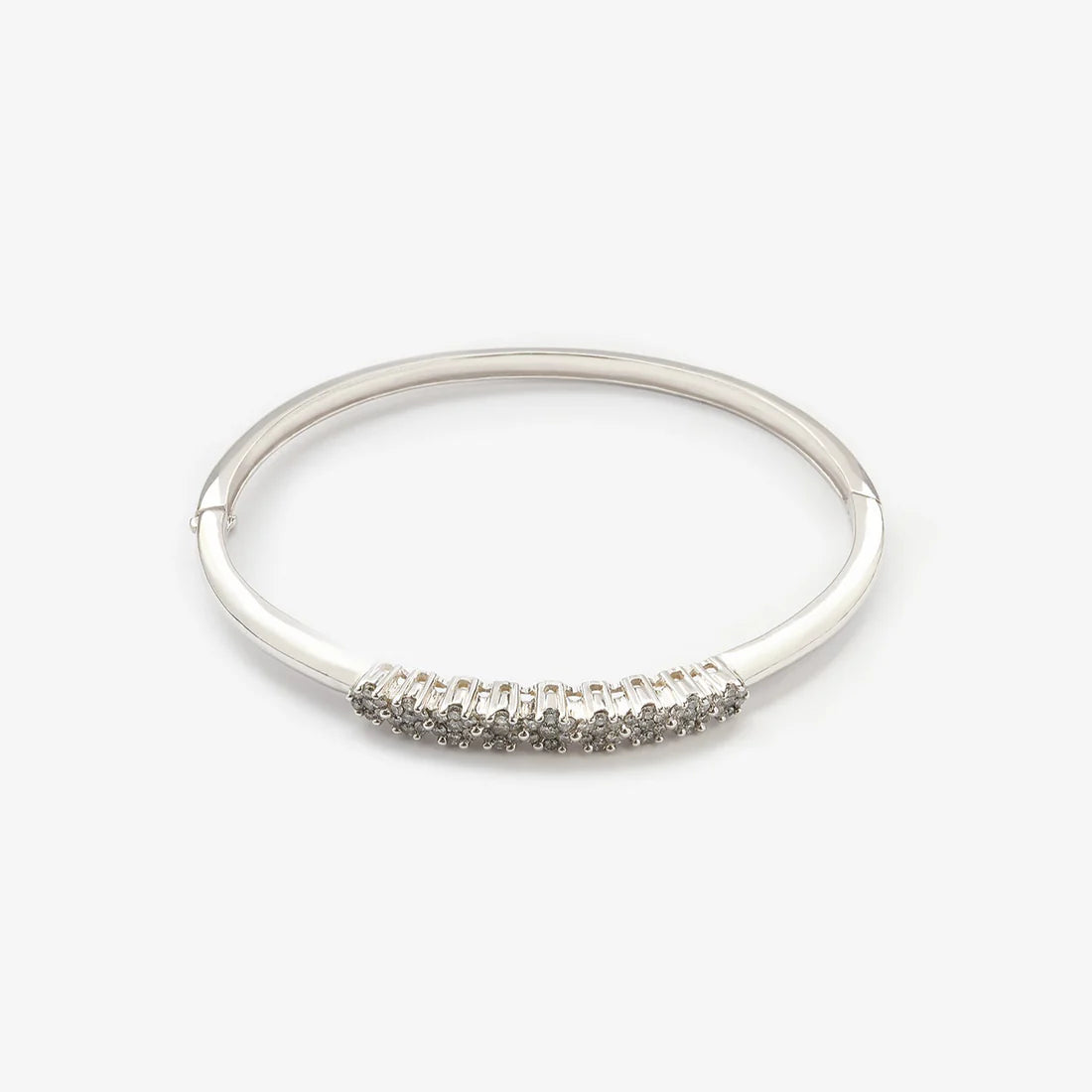 Gold Hard Bracelet with Diamonds