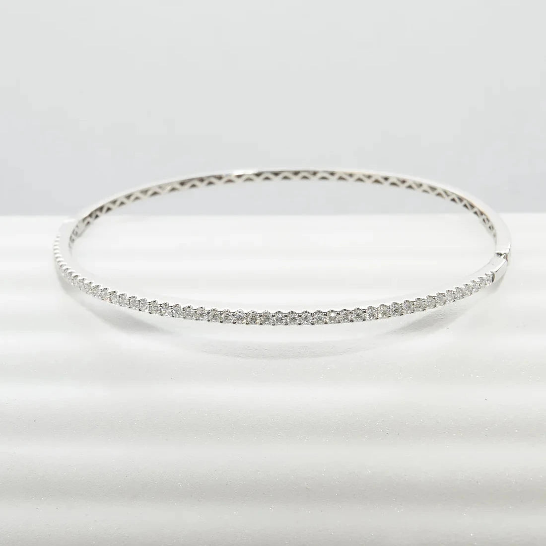 Gold Hard Tennis Bracelet with Diamonds