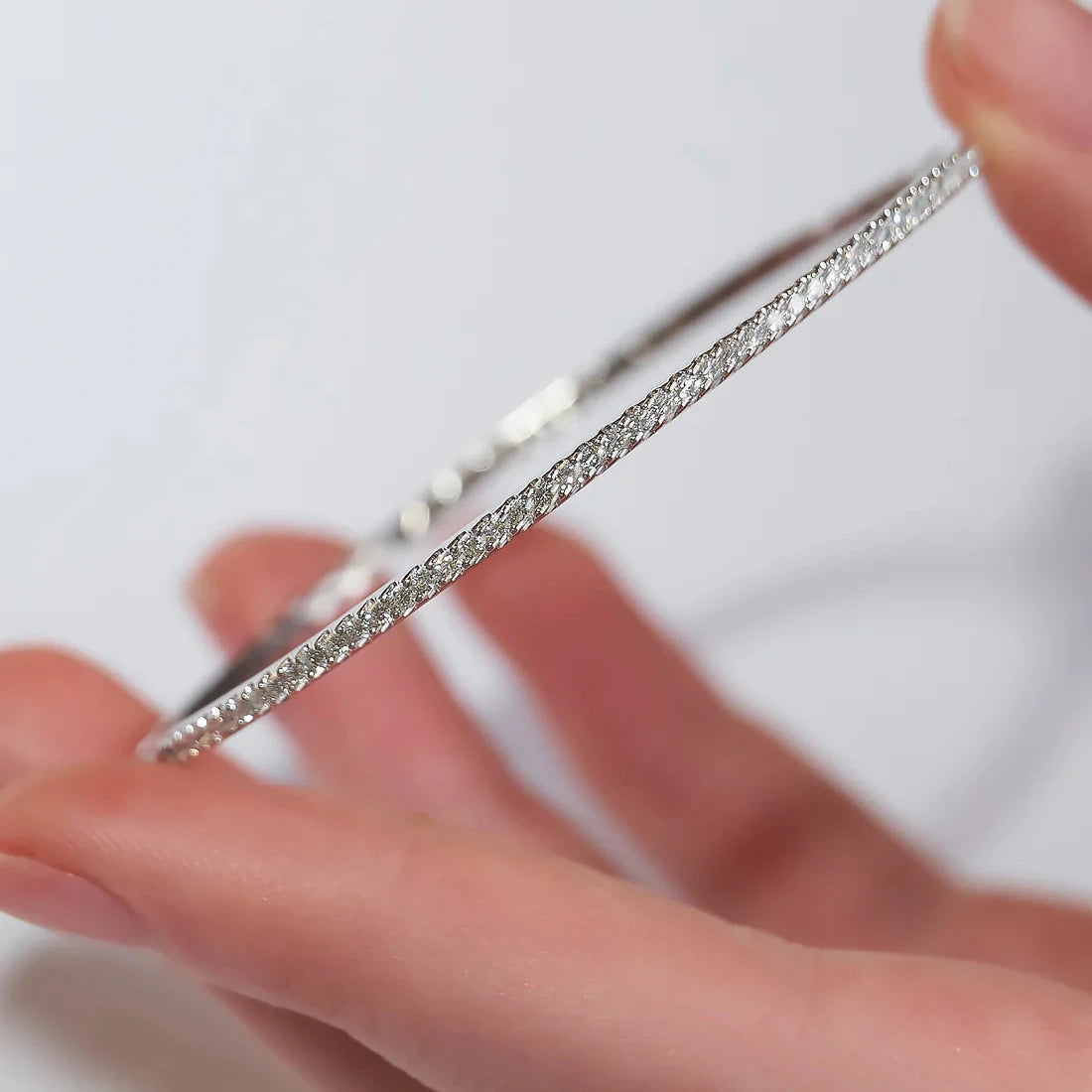 Gold Hard Tennis Bracelet with Diamonds