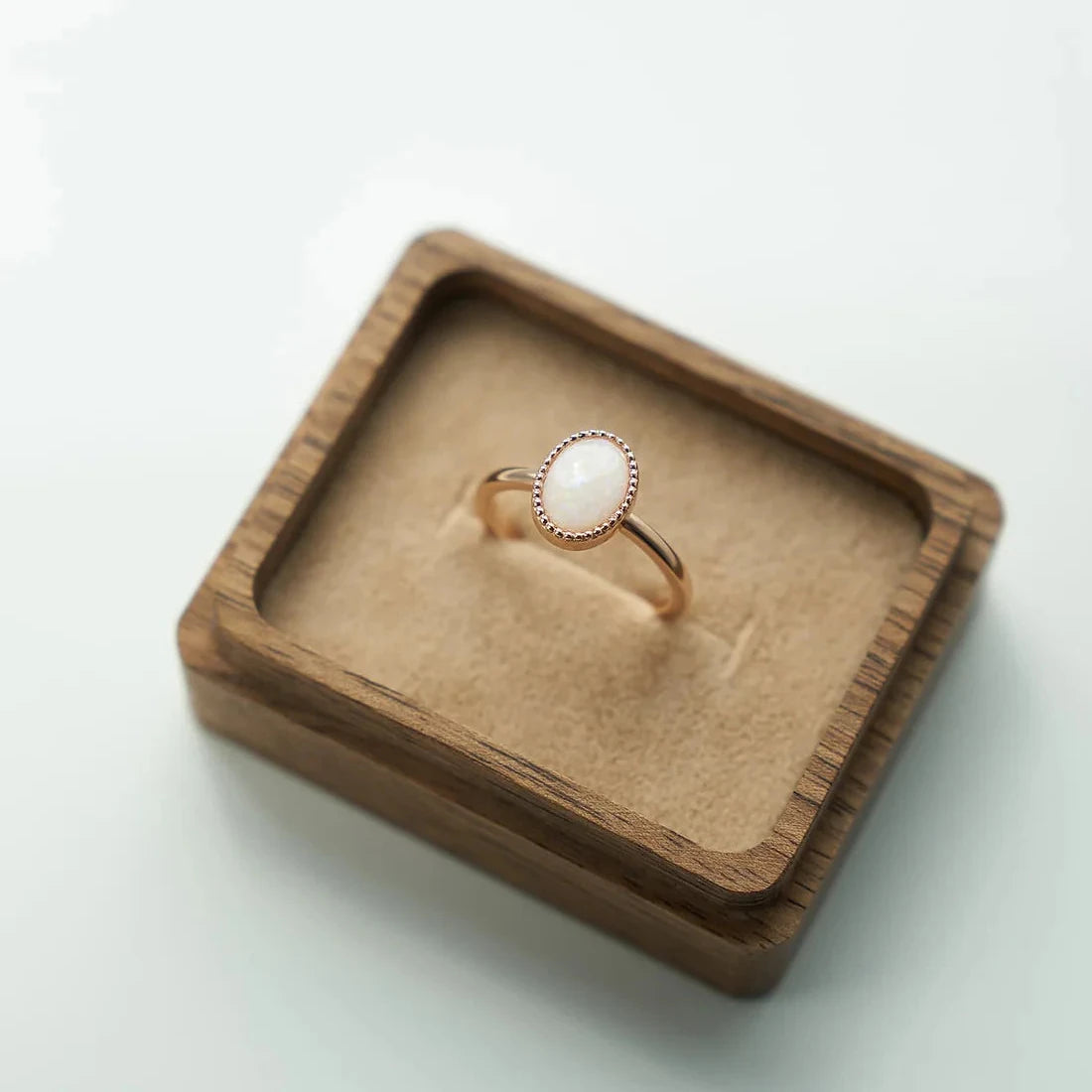 Gold Ring with Oval Opal