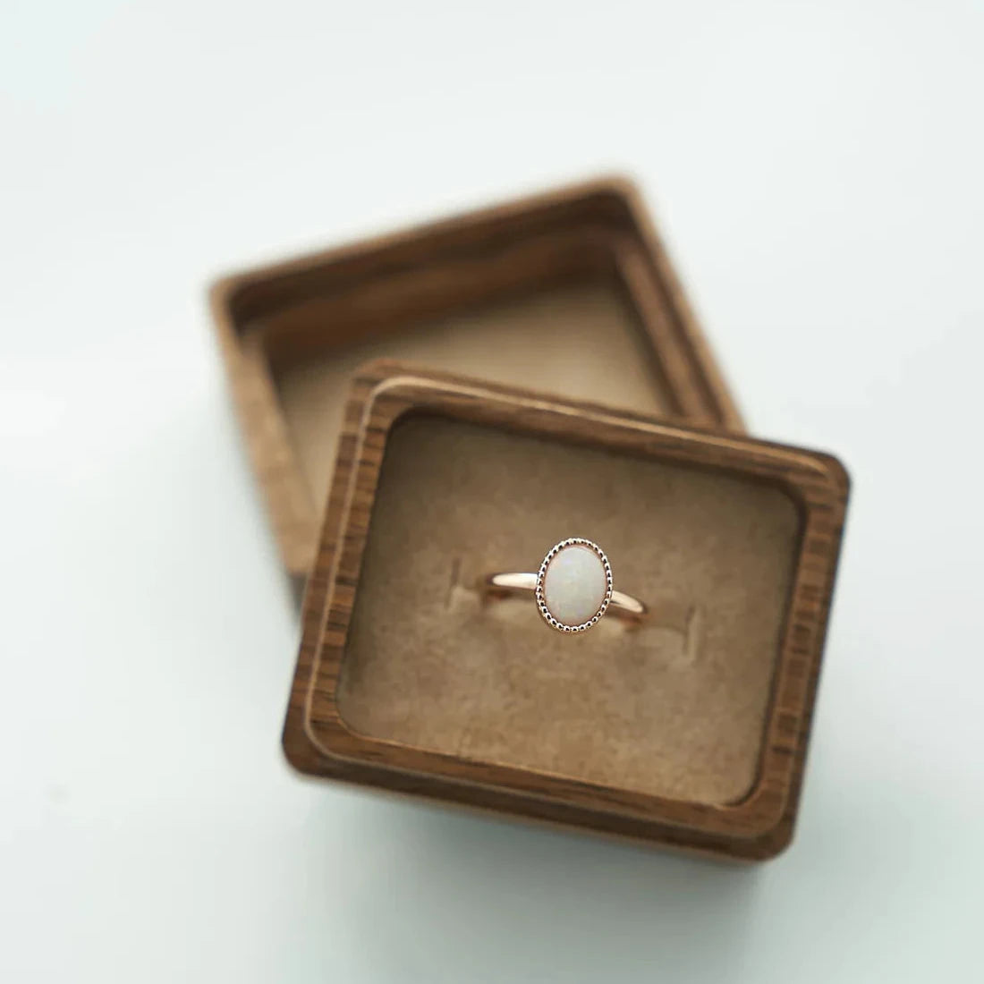 Gold Ring with Oval Opal