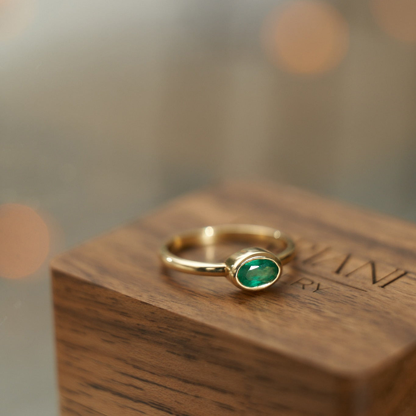 Gold Ring with Emerald