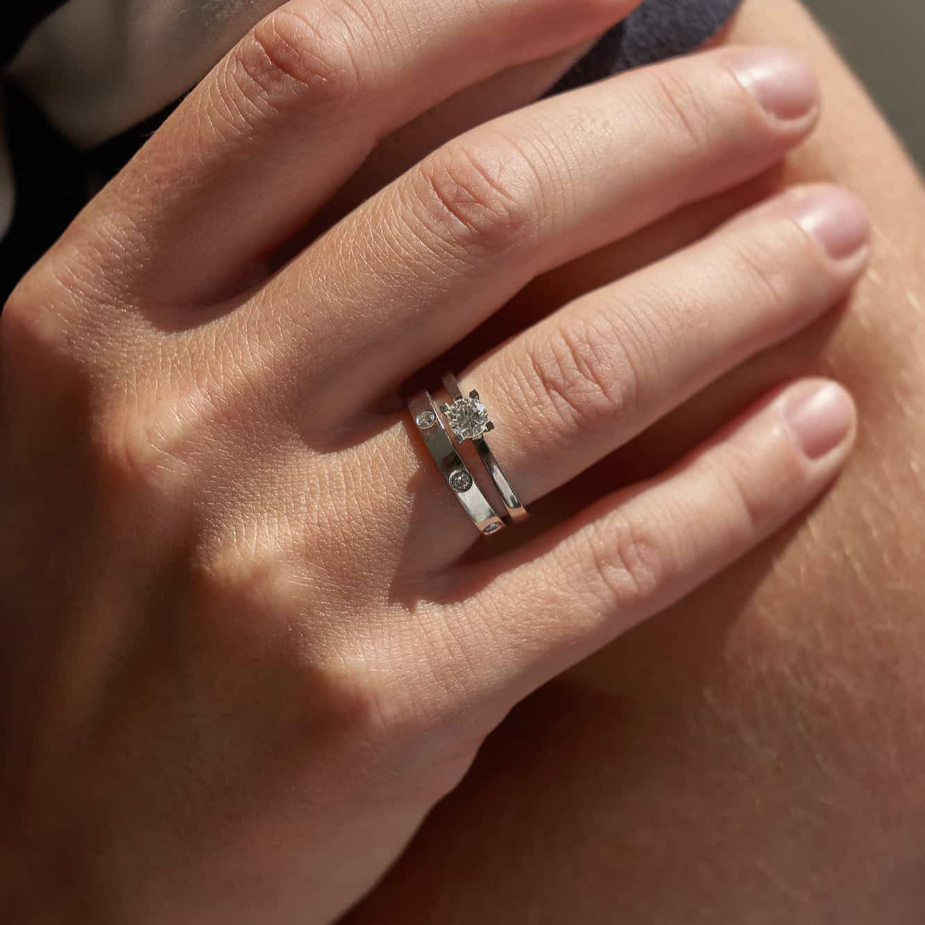 Gold Ring with Round Diamond 0,3 ct