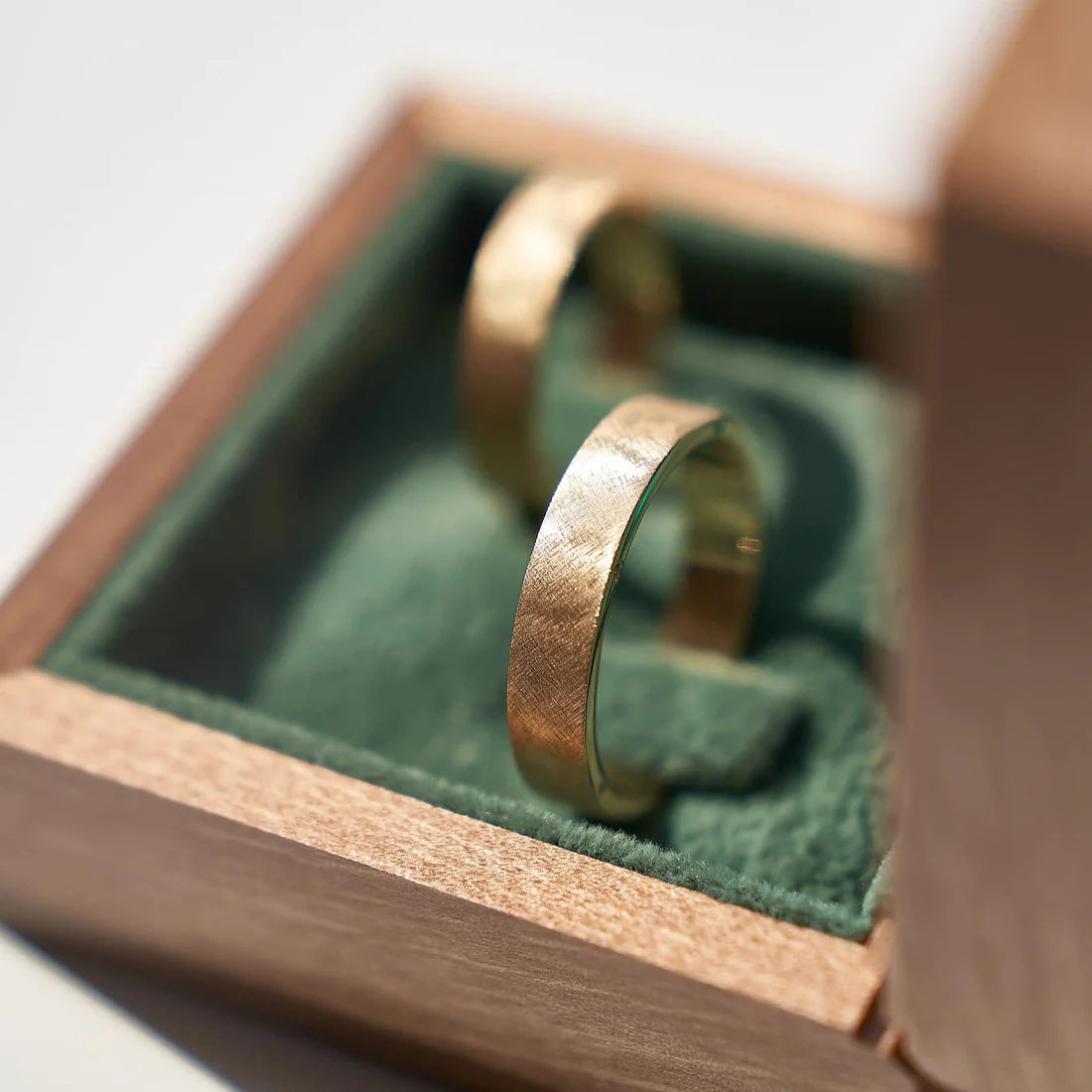 Gold Wedding band with Diamonds