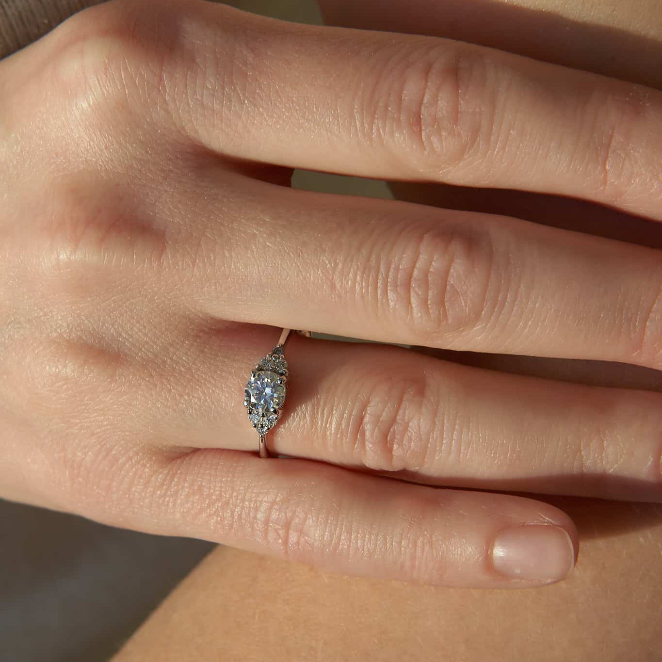 Gold Ring with Round Diamond 0,5 ct