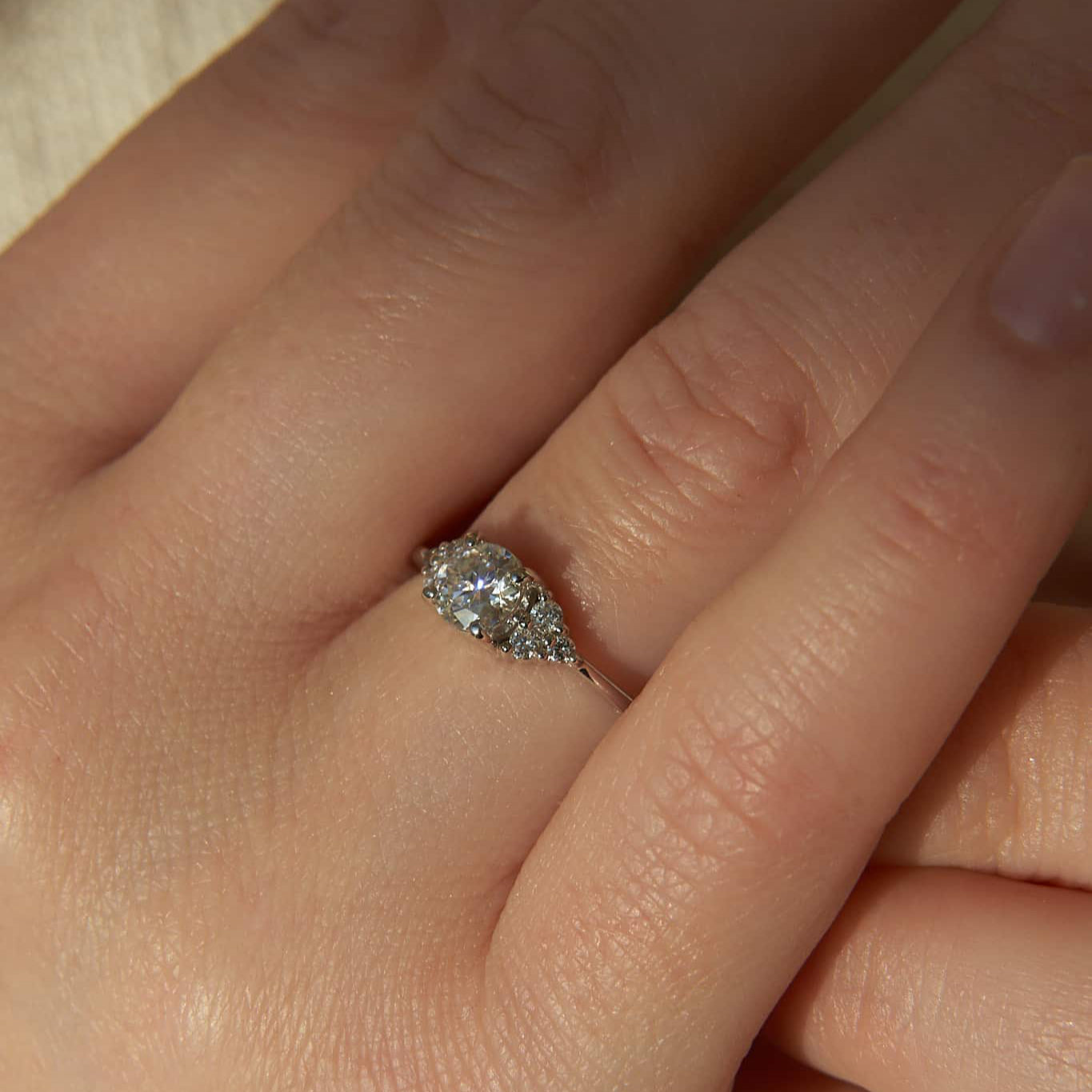 Gold Ring with Round Diamond 0,5 ct