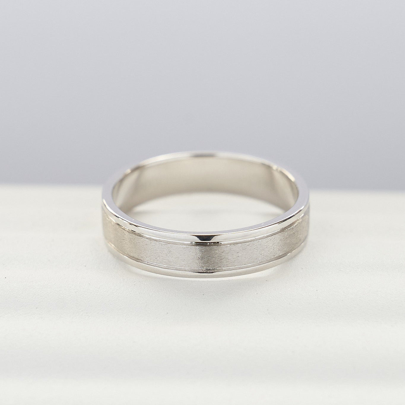 Gold Wedding band with Diamonds