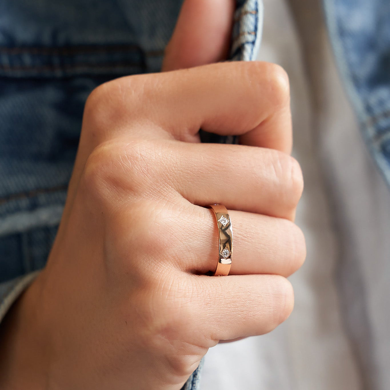 Gold Ring with Diamonds